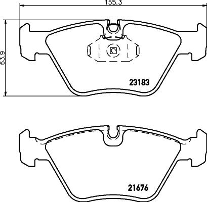 Bremsbelagsatz, Scheibenbremse HELLA PAGID 8DB 355 009-001