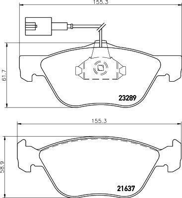 Bremsbelagsatz, Scheibenbremse HELLA PAGID 8DB 355 007-931