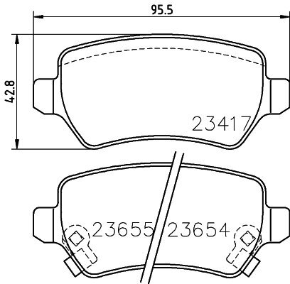 Bremsbelagsatz, Scheibenbremse HELLA PAGID 8DB 355 018-781