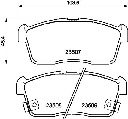 Bremsbelagsatz, Scheibenbremse HELLA PAGID 8DB 355 009-631