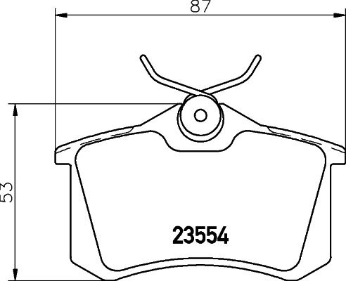 Bremsbelagsatz, Scheibenbremse HELLA PAGID 8DB 355 017-711