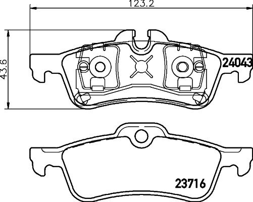 Bremsbelagsatz, Scheibenbremse HELLA PAGID 8DB 355 011-351