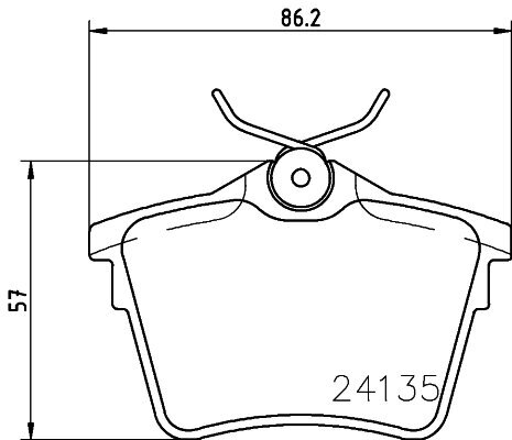 Bremsbelagsatz, Scheibenbremse HELLA PAGID 8DB 355 011-501