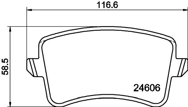 Bremsbelagsatz, Scheibenbremse HELLA PAGID 8DB 355 025-381