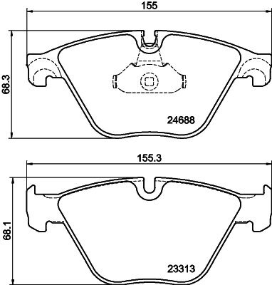 Bremsbelagsatz, Scheibenbremse HELLA PAGID 8DB 355 015-261