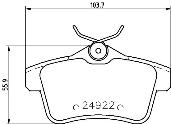 Bremsbelagsatz, Scheibenbremse HELLA PAGID 8DB 355 014-531