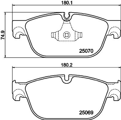 Bremsbelagsatz, Scheibenbremse HELLA PAGID 8DB 355 021-141