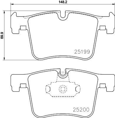 Bremsbelagsatz, Scheibenbremse HELLA PAGID 8DB 355 015-781