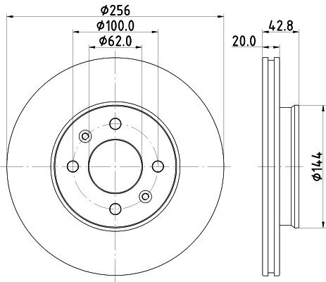 Bremsscheibe HELLA PAGID 8DD 355 130-001