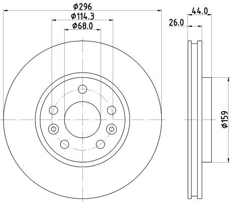 Bremsscheibe HELLA PAGID 8DD 355 131-871