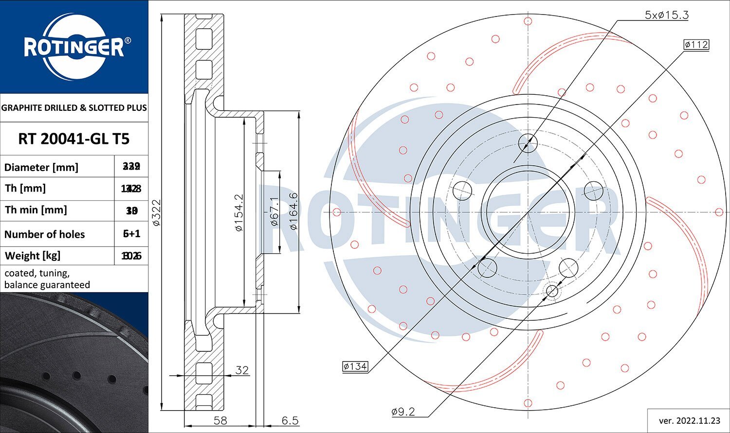 Bremsscheibe ROTINGER RT 20720-GL T5