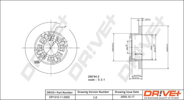 Bremsscheibe Dr!ve+ DP1010.11.0002