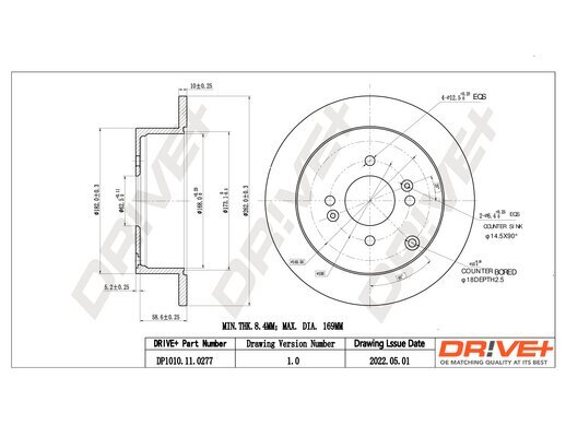 Bremsscheibe Dr!ve+ DP1010.11.0277