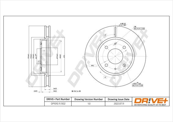 Bremsscheibe Dr!ve+ DP1010.11.1302