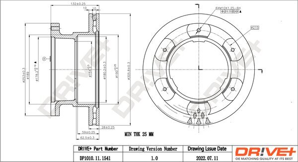 Bremsscheibe Dr!ve+ DP1010.11.1541