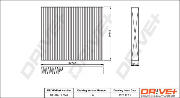 Filter, Innenraumluft Dr!ve+ DP1110.12.0042