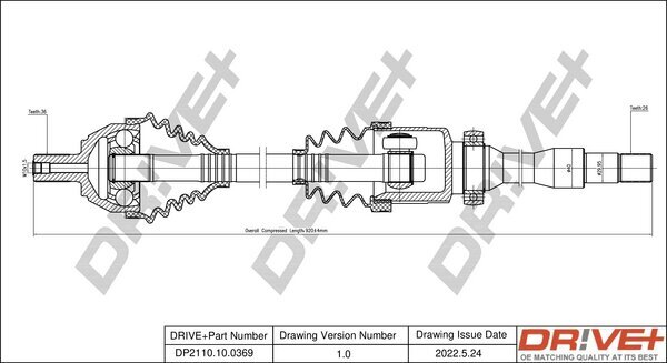 Antriebswelle Dr!ve+ DP2110.10.0369