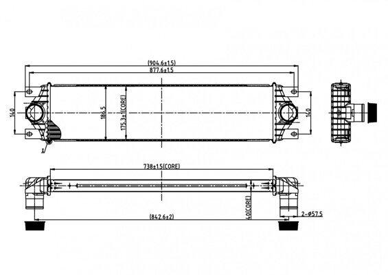 Ladeluftkühler HART 606 480