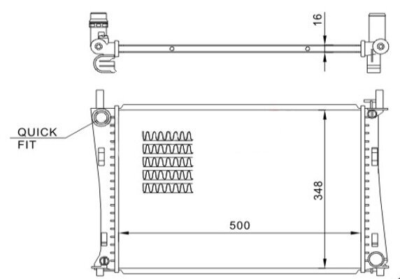 Kühler, Motorkühlung HART 612 328