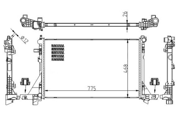 Kühler, Motorkühlung HART 622 081