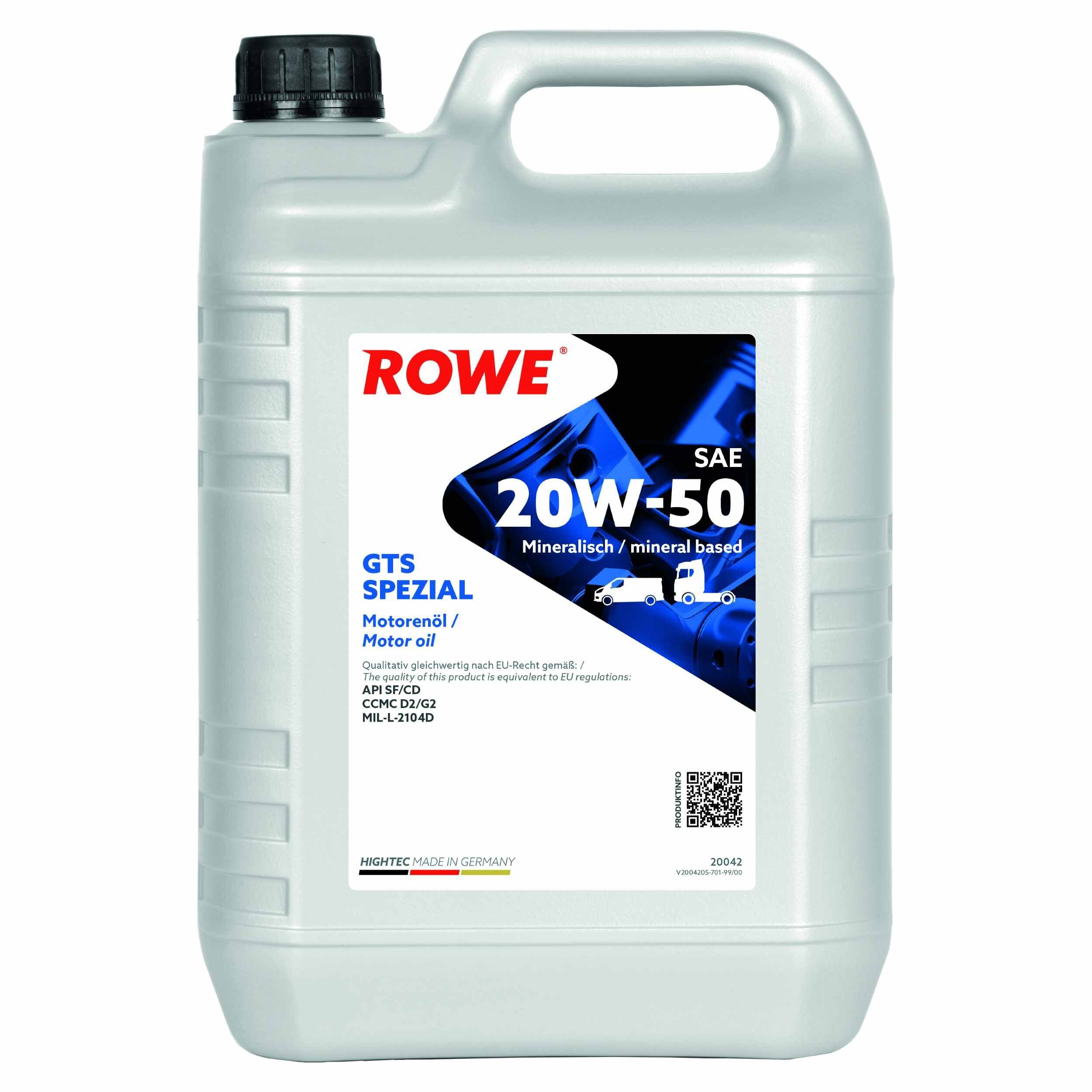 Motoröl 20W-50 5L ROWE 20042-0050-99