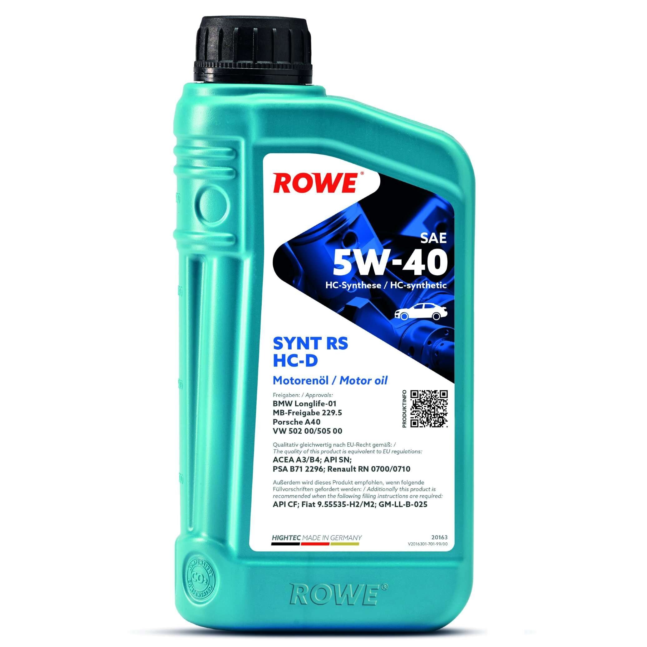 Motoröl 5W-40 1L ROWE 20163-0010-99