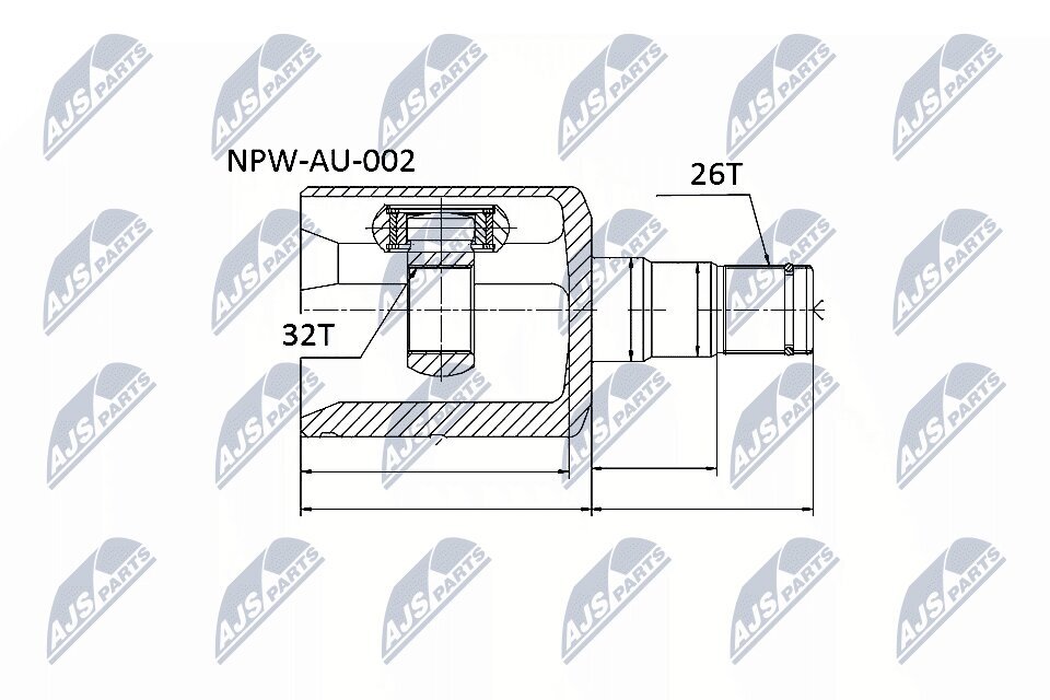 Gelenksatz, Antriebswelle NTY NPW-AU-002