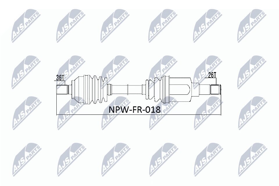 Antriebswelle NTY NPW-FR-018
