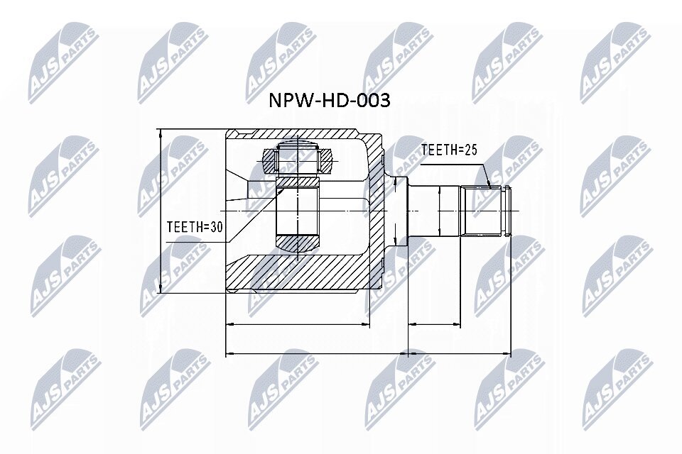 Gelenksatz, Antriebswelle NTY NPW-HD-003