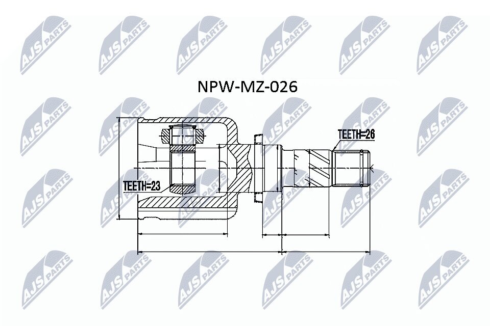 Gelenksatz, Antriebswelle NTY NPW-MZ-026