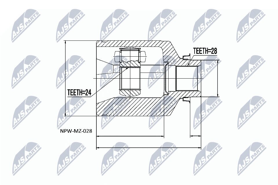 Gelenksatz, Antriebswelle NTY NPW-MZ-028