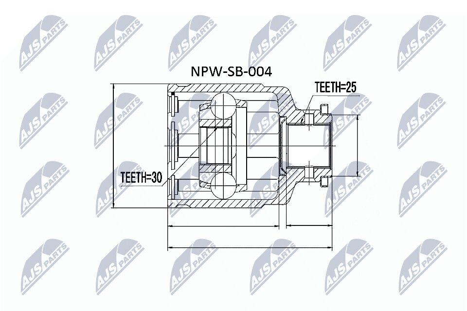 Gelenksatz, Antriebswelle NTY NPW-SB-004