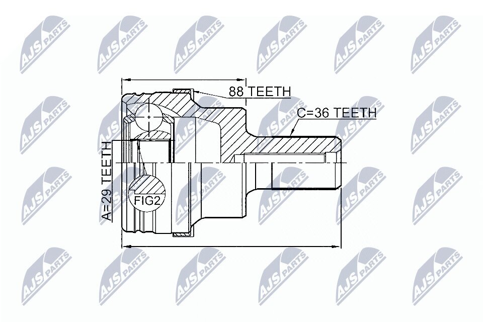 Gelenksatz, Antriebswelle NTY NPZ-FR-046