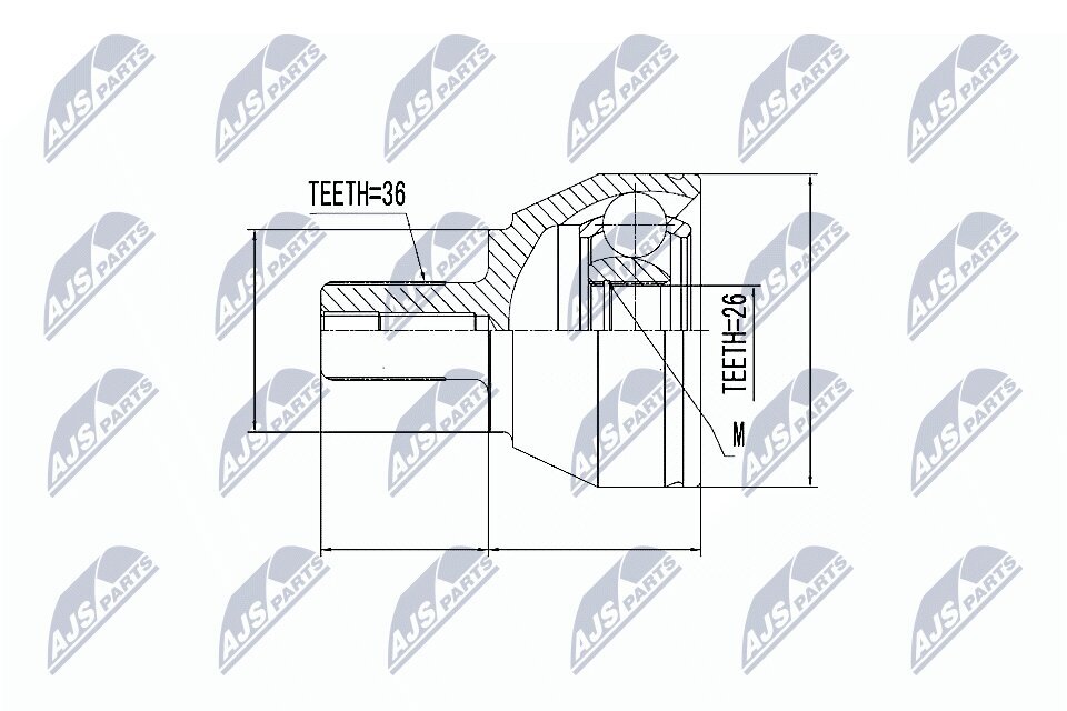 Gelenksatz, Antriebswelle NTY NPZ-VV-014