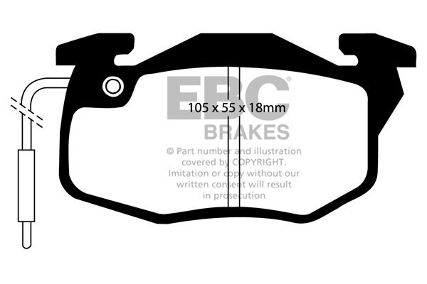 Bremsbelagsatz, Scheibenbremse EBC Brakes DP2545