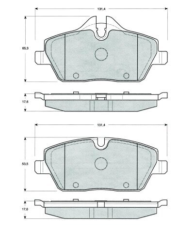 Bremsbelagsatz, Scheibenbremse MTR MT485